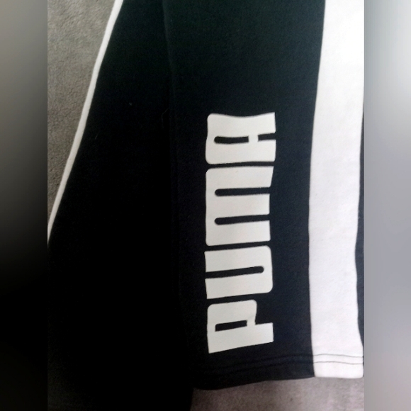 Puma Boy's Sweatpants XXL Black White Logo - Picture 7 of 9